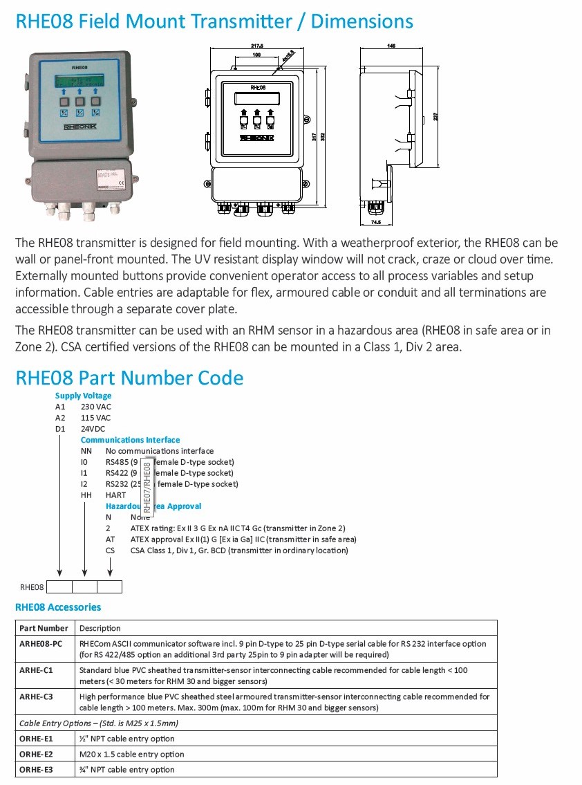 RHE07/RHE08 Multifunction Coriolis Mass Flow Transmitter Series